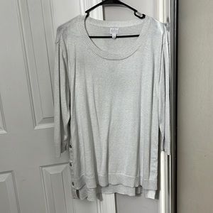 Soho Jeans New York Company Sparkle Gray Sweater